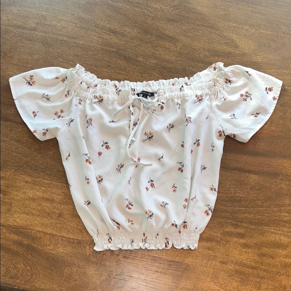 Papermoon White Floral Off-Shoulder Blouse